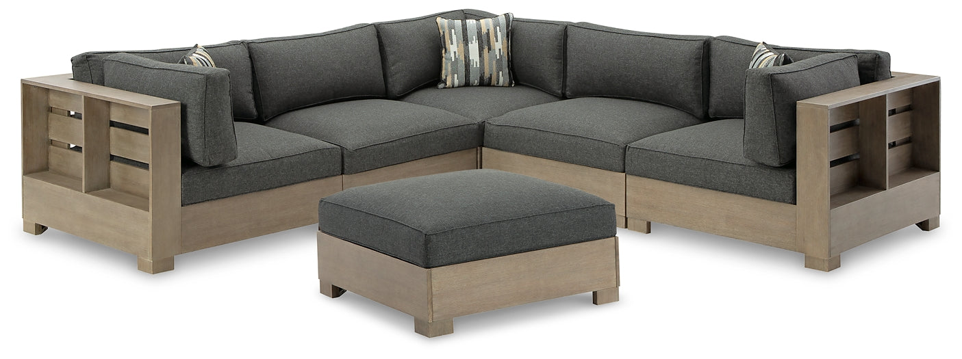 Citrine Park 5-Piece Outdoor Sectional with Ottoman