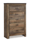 Trinell King/California King Panel Headboard with Dresser, Chest and Nightsand