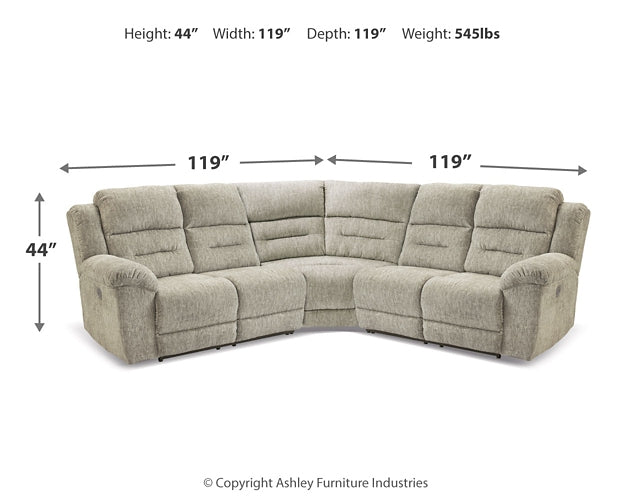 Family Den 3-Piece Power Reclining Sectional