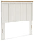 Linnocreek Full Panel Headboard with Mirrored Dresser and Nightstand