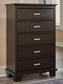 Covetown Full Panel Bed with Mirrored Dresser, Chest and Nightstand