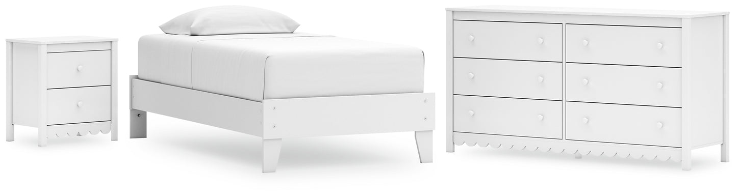 Ashley Express - Hallityn Twin Platform Bed with Dresser and Nightstand