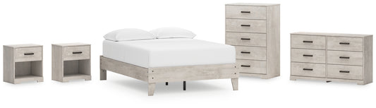 Ashley Express - Shawburn Full Platform Bed with Dresser, Chest and 2 Nightstands