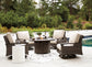 Paradise Trail Outdoor Fire Pit Table and 4 Chairs