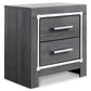 Lodanna King Panel Bed with 2 Storage Drawers with Mirrored Dresser, Chest and 2 Nightstands