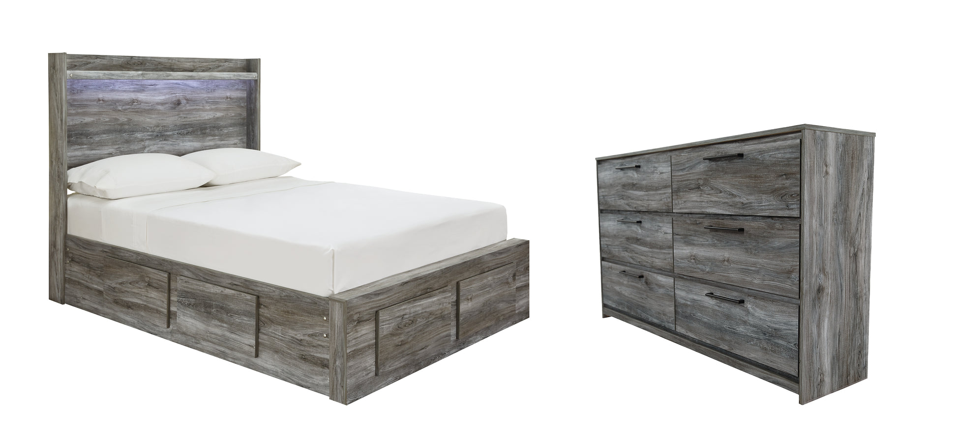 Baystorm Full Panel Bed with 2 Storage Drawers