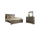 Juararo California King Panel Bed with Mirrored Dresser