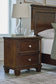 Danabrin California King Panel Bed with Mirrored Dresser and Nightstand