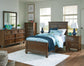 Danabrin Twin Panel Bed with Mirrored Dresser and Nightstand